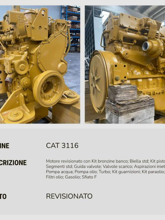 Caterpillar MOTORE REVISIONATO CAT 3116 Photo 2