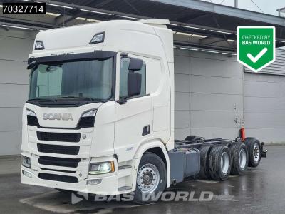 Scania R580 R 8X4 8x4 chassis Lift+Steering axle Full Air suspension Retarder Automatic Euro 6 sold by BAS World B.V.
