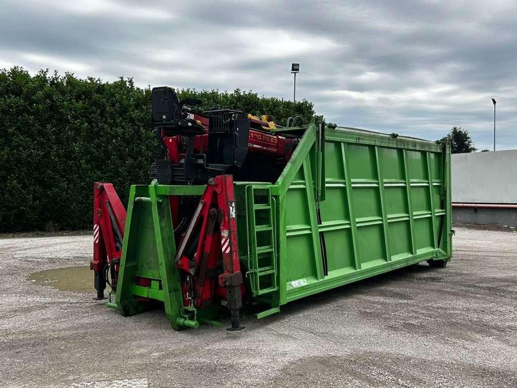 CONTAINER SCARRABILE USATO CON COPERCHIO E GRU Photo 1