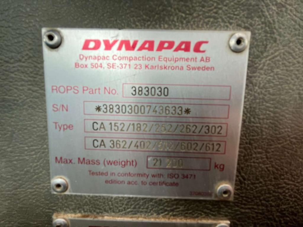 Dynapac CA152PD Single Drum Vibrating Pad Foot Roller Photo 26
