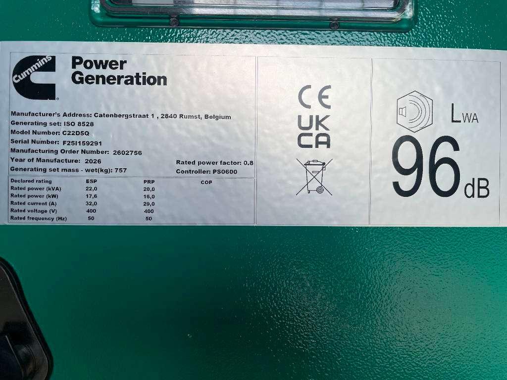 Cummins C22D5Q - 22 kVA Generator - DPX-18501-Q Photo 6