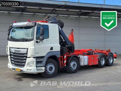 Daf CF 530 8X2 HIAB X-HIPRO 262 EP-5 Kran Crane + 21t Hooklift ACC Euro 6 sold by BAS World B.V.