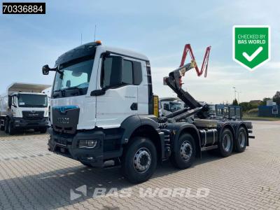 Man TGS 35.480 8X4 NEW! HYVA 26-60 SKZ containersystem Steel suspension Big-Axle Euro 6 sold by BAS World B.V.