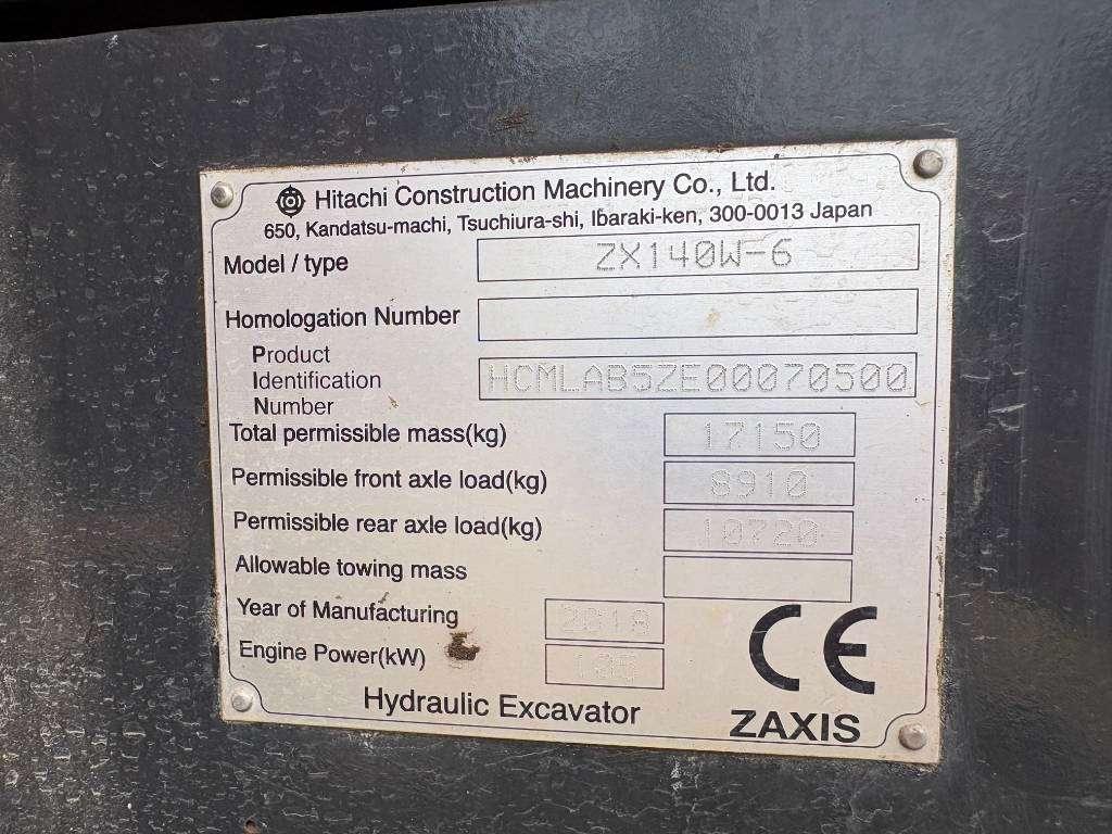 Hitachi ZX140W-6 (3 Pieces available) Photo 7