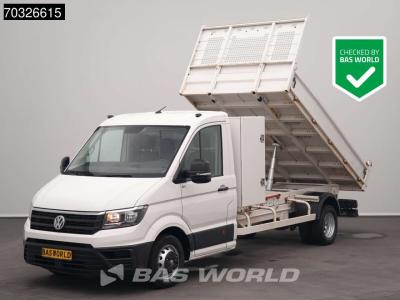 Volkswagen Crafter 177pk Kipper met Kist Dubbellucht 3,5t Trekhaak Airco Cruise Euro6 Tipper Benne Kieper A/C sold by BAS World B.V.