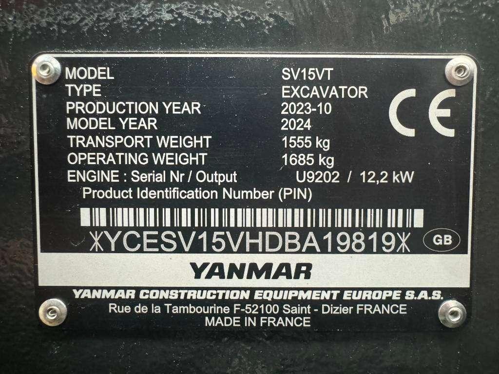 Yanmar SV15VT - New / Unused / Hammer Lines / CE Photo 18