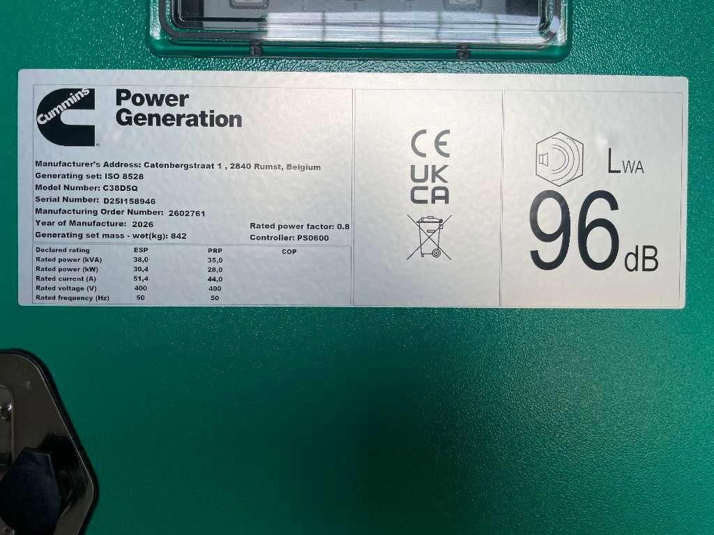 Cummins C38D5Q - 38 kVA Generator - DPX-18504-Q Photo 6