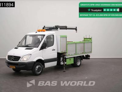 Mercedes Sprinter 510 CDI Kraanwagen Dubbellucht HIAB 071T-2-1M Open Laadbak Trekhaak Camera Crane Kraan Kra sold by BAS World B.V.