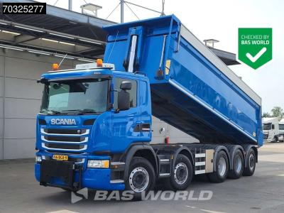 Scania G450 10X4 NL-Truck APK 24m3 HYVA Tipper Lift+Steering axle Retarder Euro 6 sold by BAS World B.V.