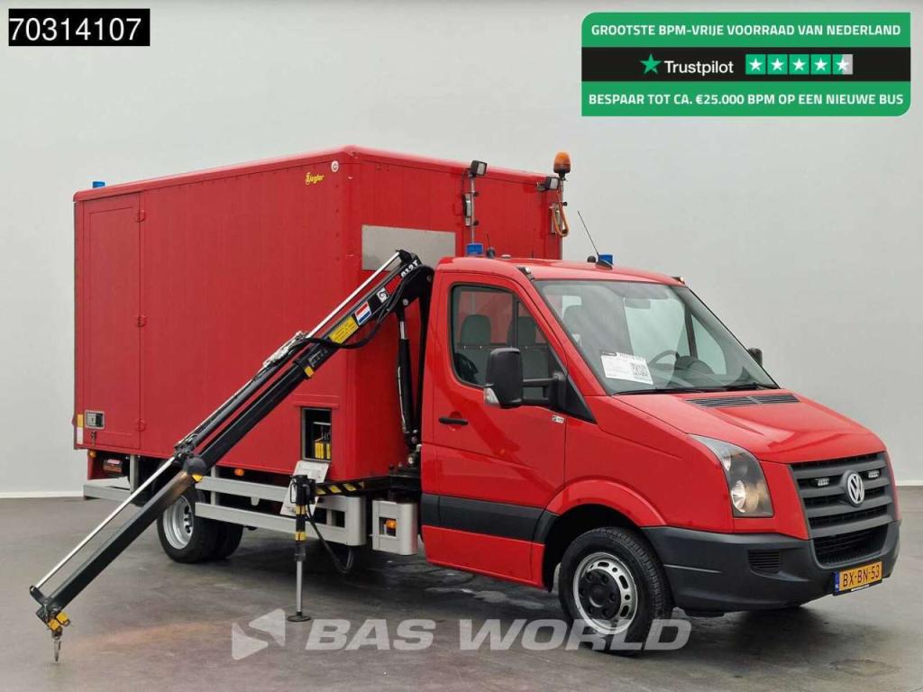 Volkswagen Crafter 136pk Hiab 013 T-2 Kraan D'Hollandia Laadklep Zijdeur Dubbellucht Bakwagen Navi Airco Cruis Photo 1