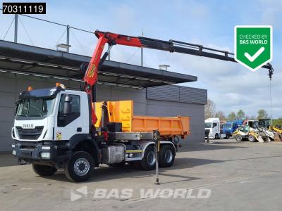 Iveco Trakker 450 6X6 6x6 Palfinger PK19001 SLD Kran + containersystem Big-Axle Euro 6 sold by BAS World B.V.