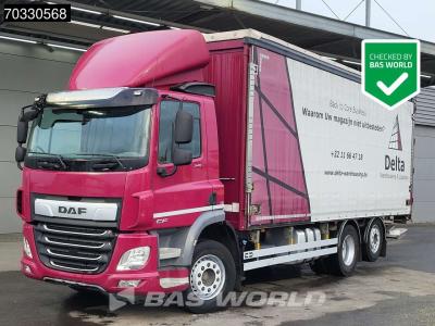 Daf CF 340 6X2 Curtainsides 2000kg tailgate Lift+steering axle MX Engine Brake Euro 6 sold by BAS World B.V.
