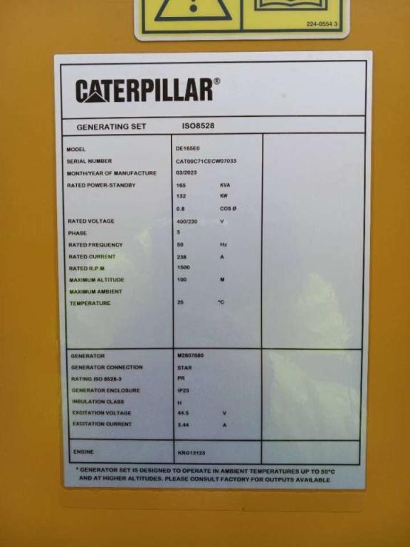 Caterpillar DE165E0 - 165 kVA Generator - DPX-18016 Photo 6