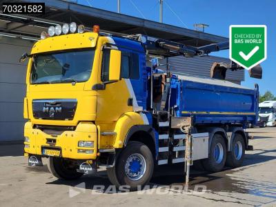 Man TGS 26.440 6X6 NL-Truck 6x6 HMF1643 Z2 Crane Kran 12m3 2-way tipper Euro 5 sold by BAS World B.V.