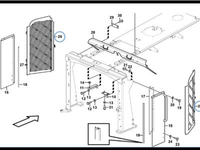 Volvo ventilation hatch for Volvo L180E, L150E, L180F, L220F, L150F and L220E. sold by Balavto