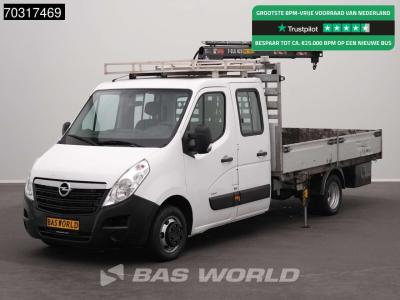 Opel Movano 145PK Kraanwagen Hiab T-CLX 023 B-3 Dubbellucht Open Laadbak 3,5t Trekhaak Airco Cruise Euro sold by BAS World B.V.