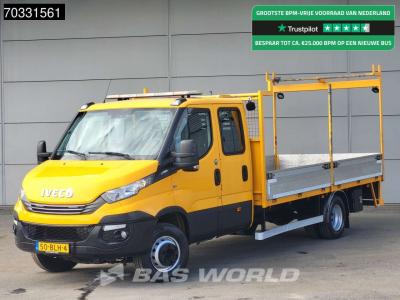 Iveco Daily 70C18 7 Tons Euro6 Automaat Dubbel Cabine Open Laadbak Pritsche Infra Werkverkeer Doka Mixto sold by BAS World B.V.