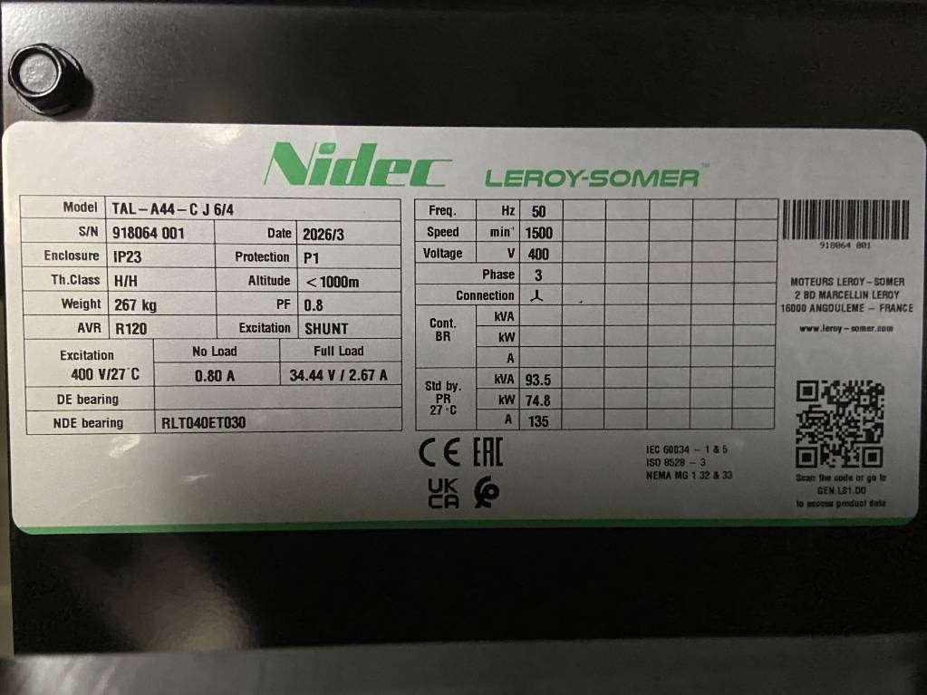Cummins 4BTA3.9-G11 - 88 kVA Generator - DPX-19834 Photo 16