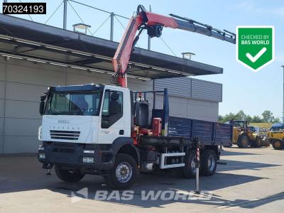 Iveco Trakker 360 6X4 Fassi F215A/235AXP.26 Crane Kran Winch 11m3 tipper Steel suspension Euro 4 sold by BAS World B.V.