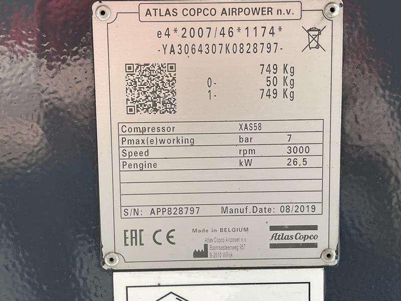 Atlas Copco XAS 58 KD Photo 5