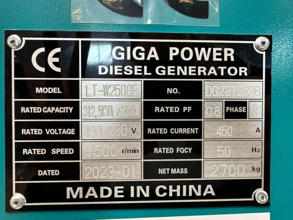 Giga Power LT-W250GF 312.5 kVA silent generator Photo 10