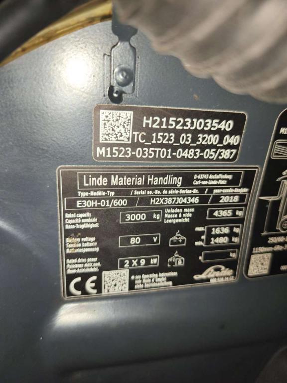 Linde E30H-01/600 Photo 6