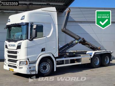 Scania R580 R 6X2 NL-Truck JOAB L20-5750 containersystem Lift-axle Retarder Euro 6 sold by BAS World B.V.