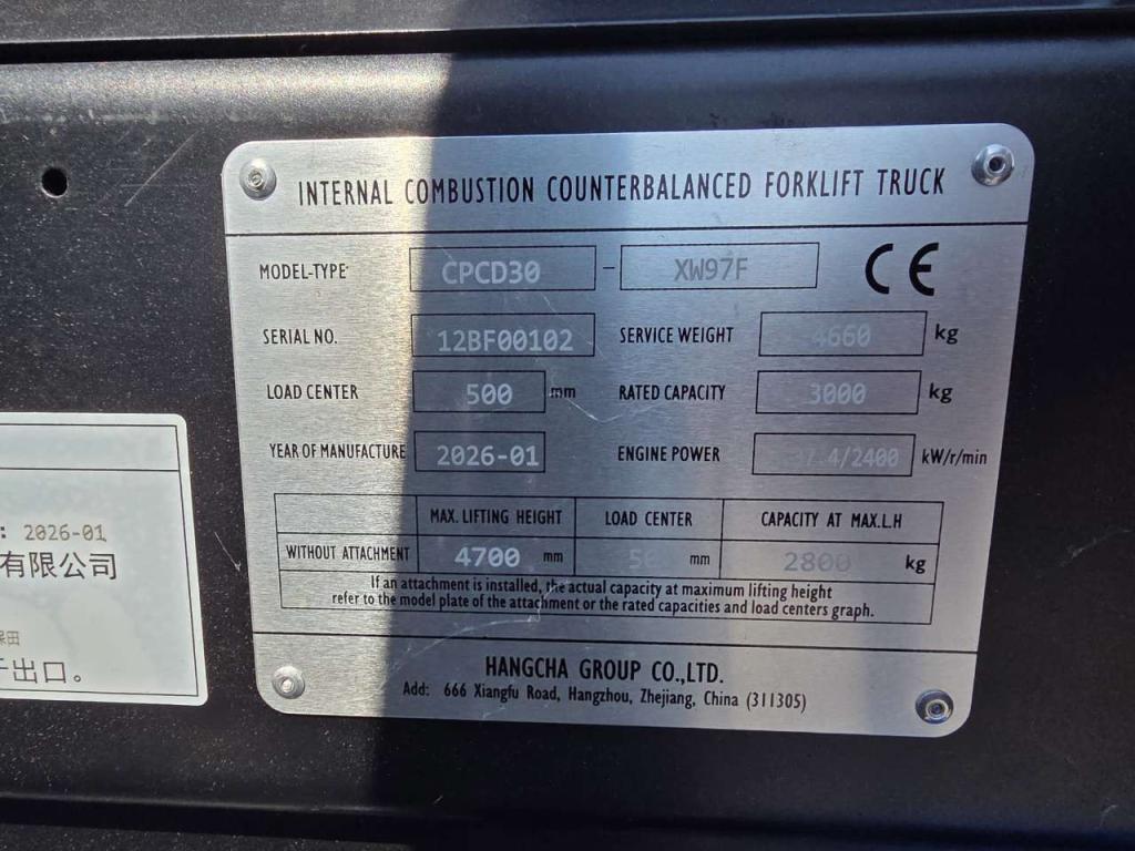 Hangcha CPCD30-XW97F Photo 7