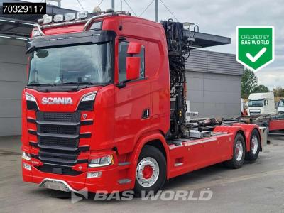 Scania S520 6X2 HIAB J1250Z93 Crane + 21tons Multilift Full Air Retarder Alcoa's Euro 6 sold by BAS World B.V.