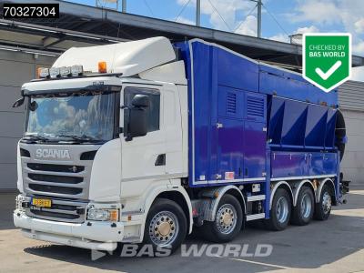 Scania G490 G 10X4 NL-truck LONGO Suction excavator Saugbagger Turbine Hydraulic arm Euro 6 sold by BAS World B.V.