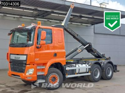 Daf CF 460 6X4 25Tons AJK containersystem Steelsuspension Big-Axle Automatic Euro 6 sold by BAS World B.V.