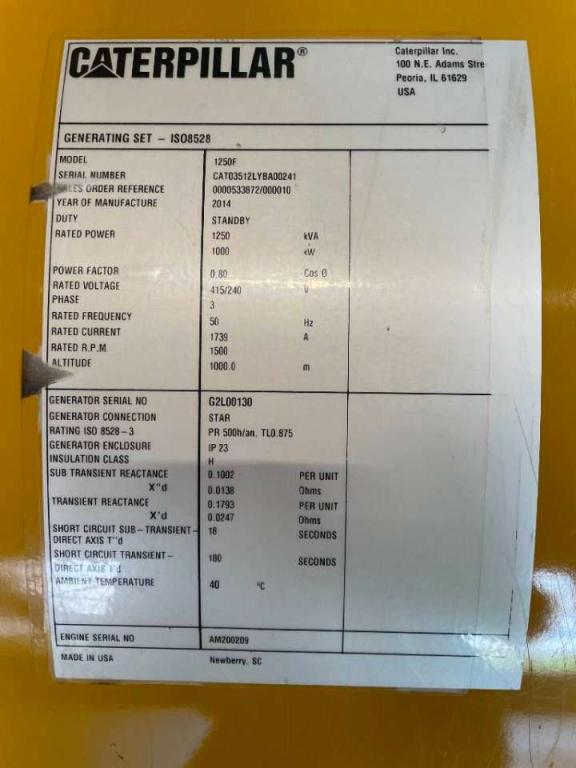 CAT 3512 - 1250 kVA Used Generator - DPX-12661 Photo 6
