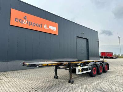 Burg Trailer Service 20FT ADR-Chassis, empty weight: 3.690kg, SAF INTRADISC, 2x Liftaxle, NL-chassis, APL/ADR: 05/2025 sold by Equipped4U B.V.