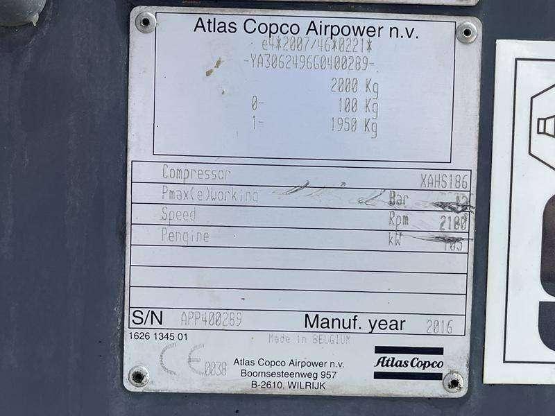 Atlas Copco XAHS 186 Photo 4