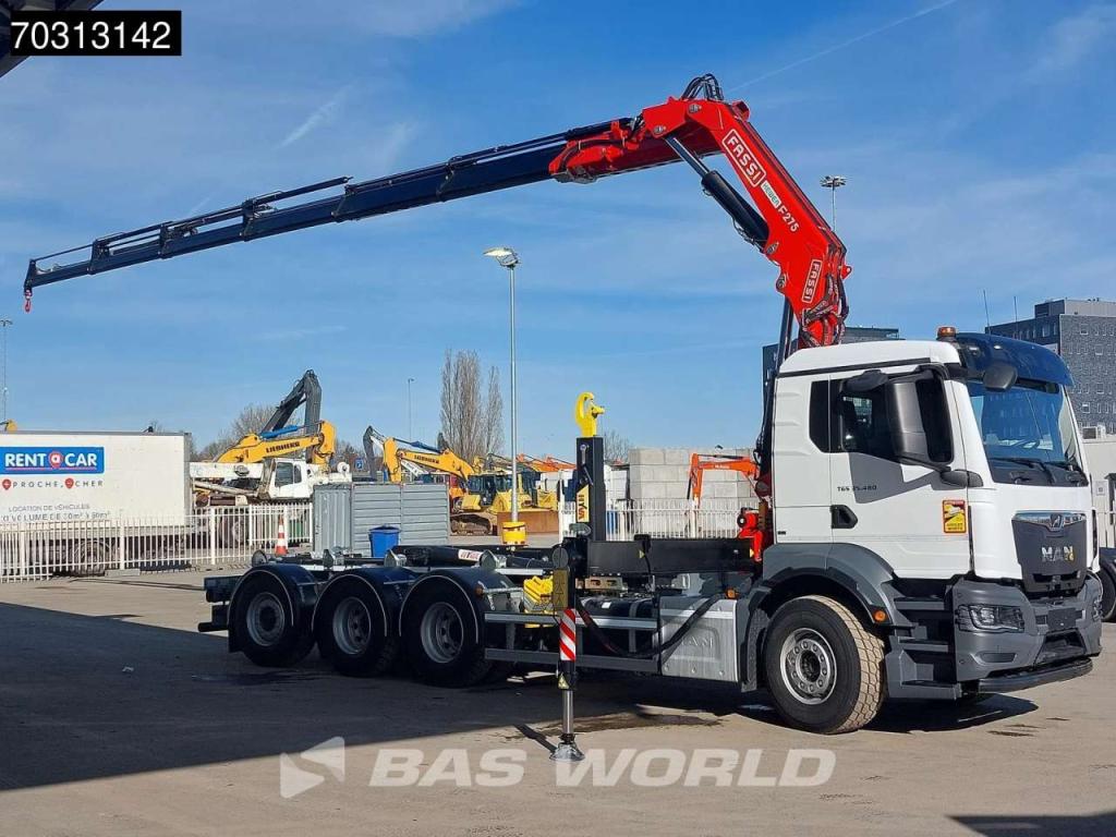 Man TGS 35.480 TGS 8X4 NEW! FASSI F275A Crane + HYVA 26-60 Hooklift Euro 6 Photo 3
