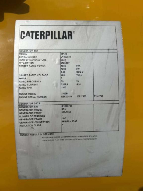 Caterpillar 3512B - 1.600 kVA Open Generator - DPX-18102 Photo 6