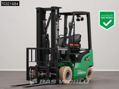 Hangcha CPD18 Electric Li-ion Forklift - Triplex - Free lift - Side shift - Warranty sold by BAS World B.V.