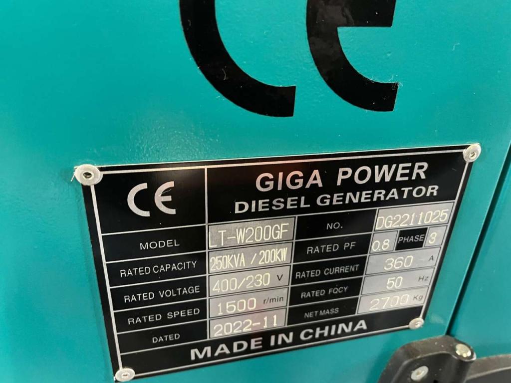 Giga Power LT-W200GF  250KVA Silent set Photo 10