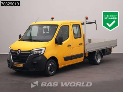 Renault Master 165PK Kraanwagen Maxilift Dubbel Cabine Dubbellucht Open Laadbak 3,5t Trekhaak LED Airco Cru sold by BAS World B.V.