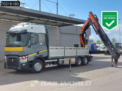 Renault T 460 6X2 EFFER 395/5S + JIB 4S Crane Kran Full Air Suspension Retarder Euro 6 sold by BAS World B.V.