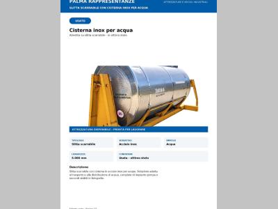 CISTERNA SCARRABILE INOX Tank (equipment) Photo 1