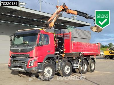 Volvo FMX 410 8X4 Atlas 165.2E- A2 Crane 10m3 2-way tipper Steel Suspension Big-Axle Euro 6 sold by BAS World B.V.