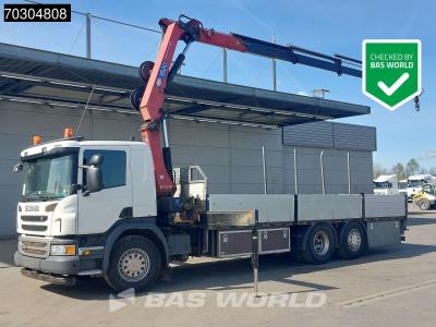Scania P360 P 6X2 HMF 1820-K4 Kran Crane Lift+Steering Axle Air Suspension Euro 6 sold by BAS World B.V.