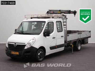 Opel Movano 145PK Kraanwagen Hiab T-CLX 023 B-3 Dubbellucht Open Laadbak 3,5t Trekhaak Airco Cruise Euro sold by BAS World B.V.
