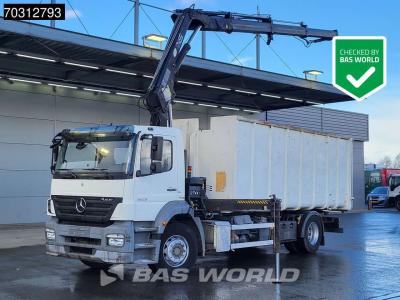 Mercedes-Benz Axor 1829 Axor 4X2 HIAB 166 BS-3000 Kran Crane + Tipping container Euro 5 sold by BAS World B.V.