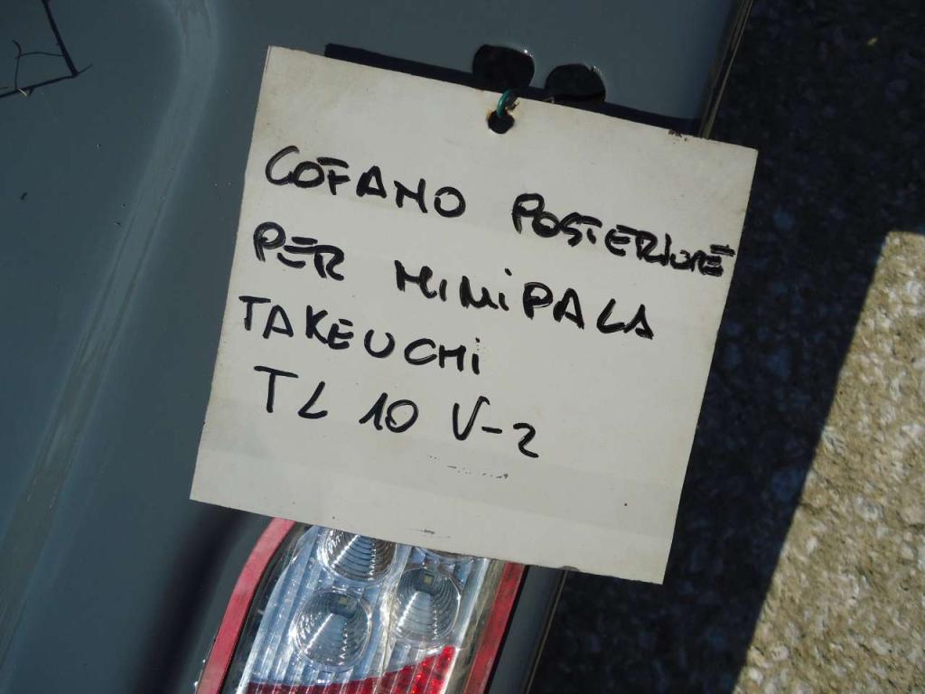 Engine hood for Posteriore per Takeuchi TL10 V-2 Photo 2