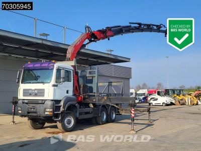 Man TGA 33.350 TGA 6X6 Fassi F600 6+6 Extensions Fly-Jib Manual Full Steel sold by BAS World B.V.