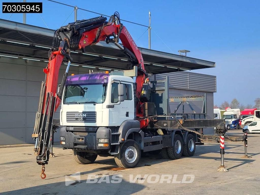 Man TGA 33.350 TGA 6X6 Fassi F600 6+6 Extensions Fly-Jib Manual Full Steel Photo 5