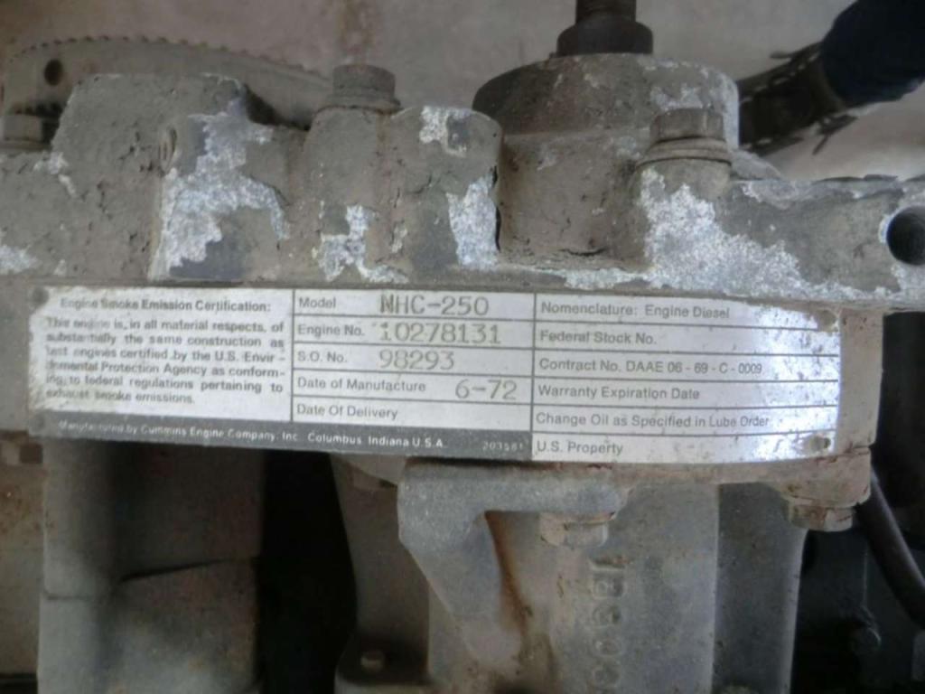 Internal combustion engine for Cummins NHG-250 Photo 4