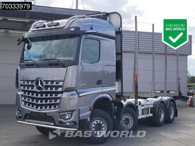 Mercedes-Benz Arocs 3763 8X4 Holztransport timber Truck Full Steel Big-Axle Automatic Engine Brake Euro 6 sold by BAS World B.V.